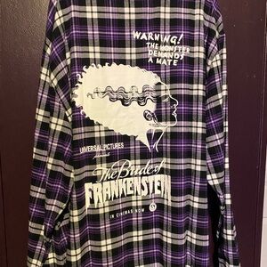 Purple Plaid Bride of Frankenstein Shirt